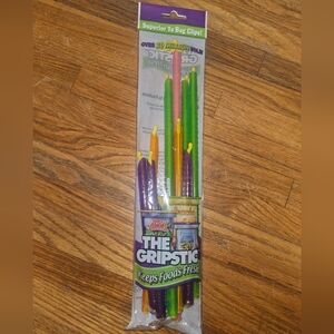 NIB Gripstic Bag Clips - Multi-Color Pack Keeps Food Fresh